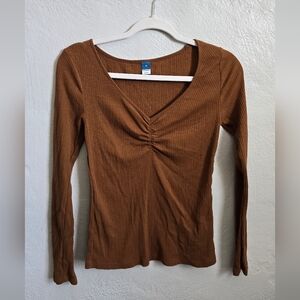 Old Navy Women's Long Sleeve Tee - Brown